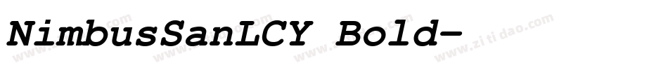 NimbusSanLCY Bold字体转换
